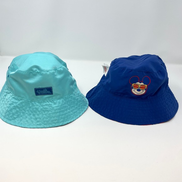 Mickey Mouse Dinosaur Toddler Boy Reversible Beach Sun Hat Bundle - Picture 2 of 6